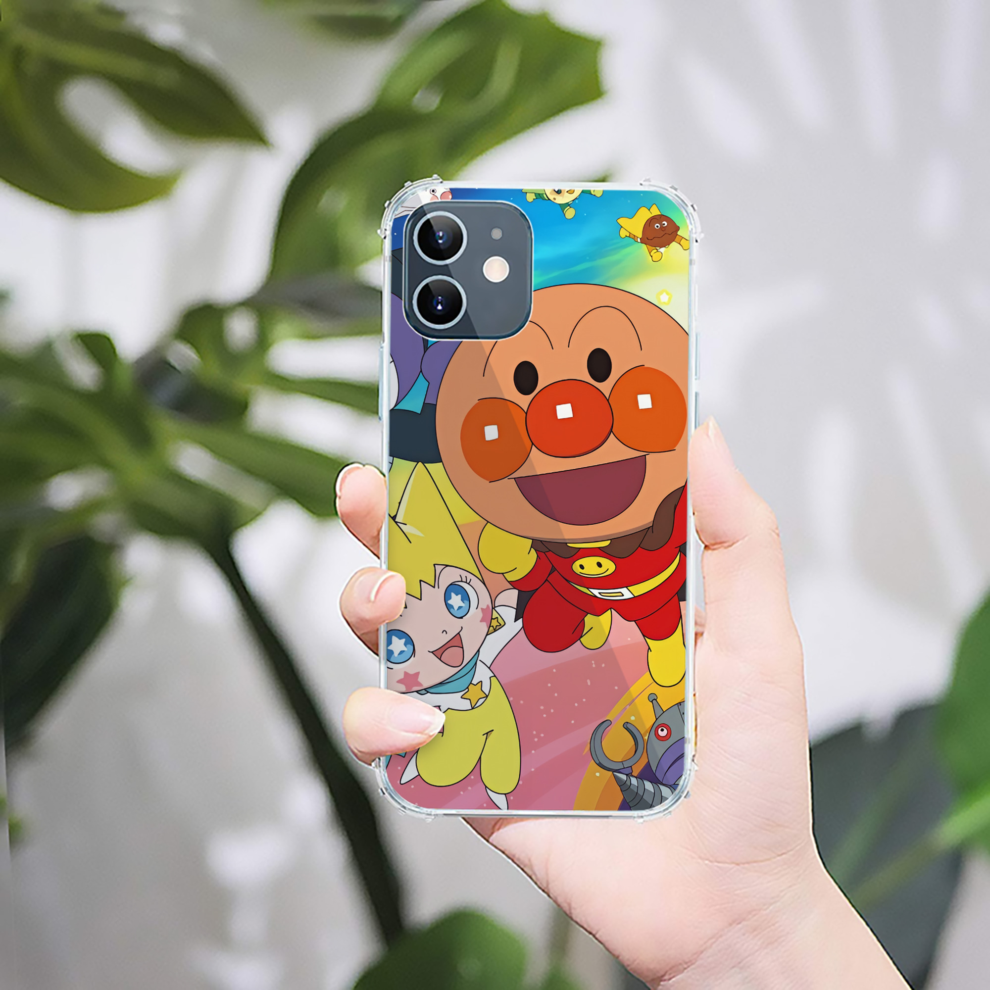 （画像用） アンパンマン Anpanman 【iPhone 12シリーズ対応】透明スマホケース（クリアソフトケース）